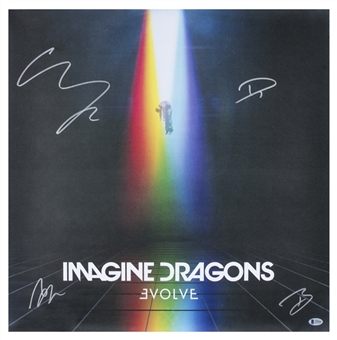 Imagine Dragons Band Signed "Evolve" Album Litho With 4 Signatures (Beckett)